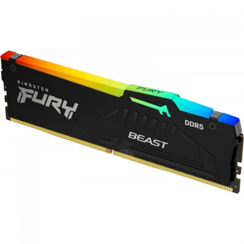 Memorie Kingston Fury Beast RGB Black Intel XMP 3.0/AMD EXPO, 16GB, DDR5-6000MHz, CL36