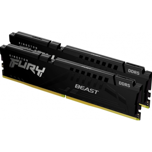 Kit Memorie Kingston Fury Beast Black Intel XMP 3.0/AMD EXPO, 32GB, DDR5-6400MHz, CL32, Dual Channel