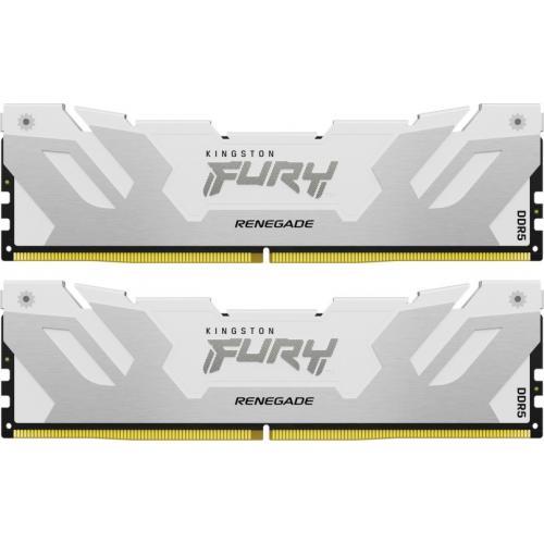 Kit Memorie Kingston Fury Renegade White Intel XMP 3.0, 32GB, DDR5-6800MHz, CL36, Dual Channel