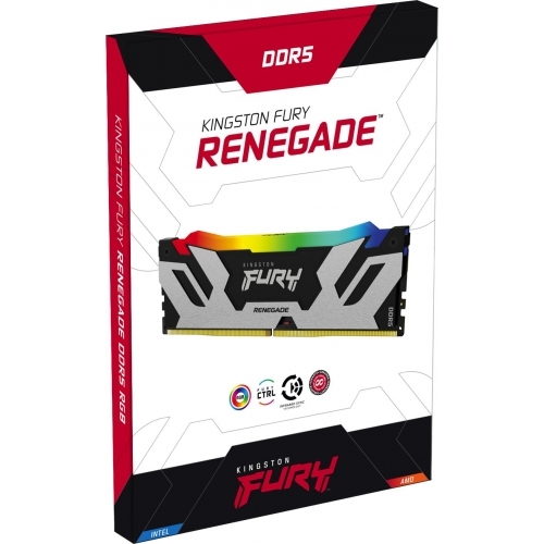 Kit Memorie Kingston FURY Renegade RGB Black Intel XMP 3.0, 32GB, DDR5-8000MHz, CL38, Dual Channel