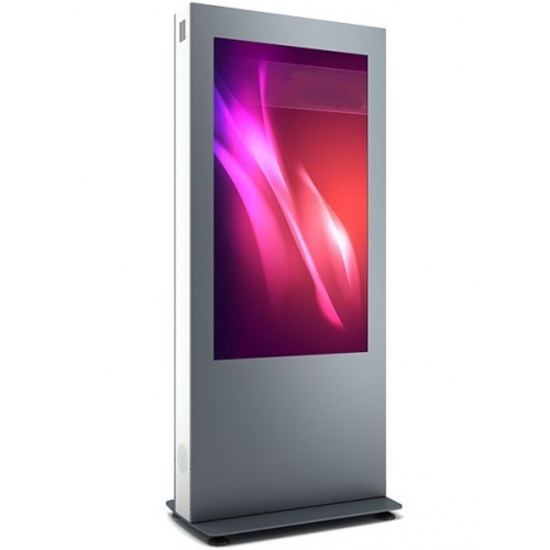 Totem Display Public Kiosk B04V43N-SAB, 43inch, Black-Silver