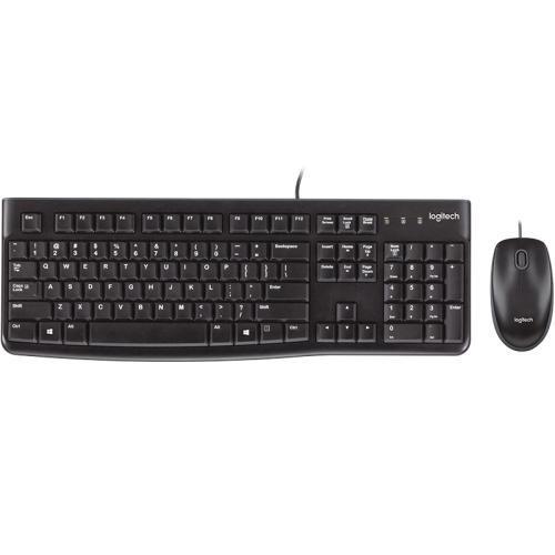 Kit Logitech MK120 - Tastatura, USB, Layout Belgia, Black + Mouse Optic, USB, Black