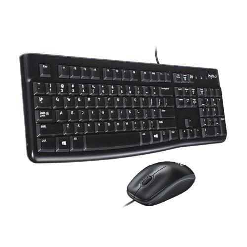 Kit Logitech MK120 - Tastatura, USB, Layout Belgia, Black + Mouse Optic, USB, Black