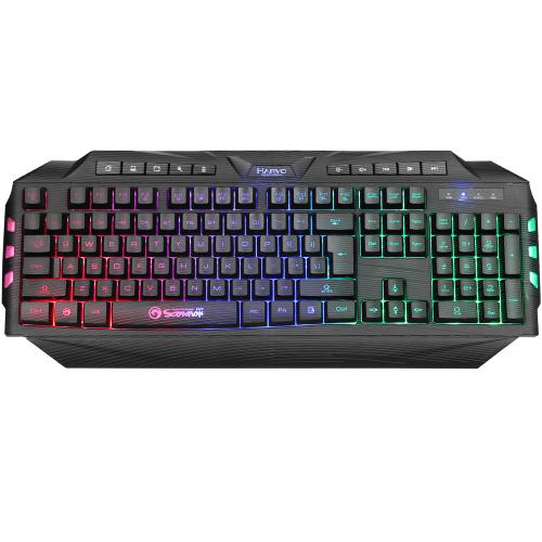 Kit Marvo Advanced 4in1 CM550, Tastatura Marvo K624, RGB LED, USB, Black + Casti Marvo HG8930, Black + Mouse Optic Marvo M504, USB, Black + Mouse Pad Marvo G18, Black