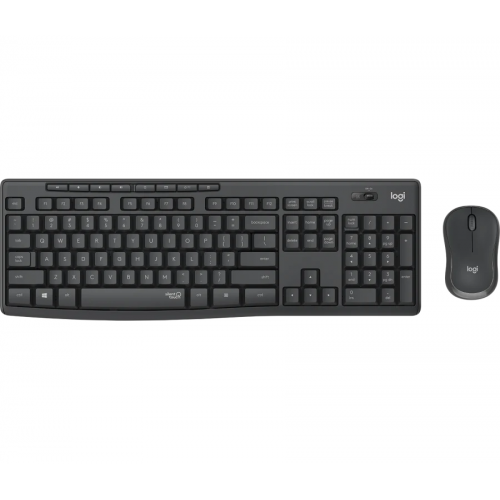 Kit Wireless Logitech MK295 - Tastatura, USB, Layout UK, Black + Mouse Optic, USB, Black