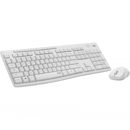 Kit Wireless Logitech MK295 - Tastatura, USB, Layout US, White + Mouse Optic, USB, White