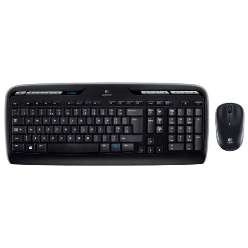 Kit Wireless Logitech MK3300 - Tastatura, USB, Layout Elvetia, Black + Mouse Optic M215, USB, Black