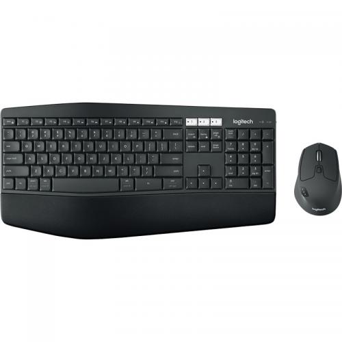 Kit Wireless Logitech MK850 - Tastatura, Bluetooth, Layout Olandeza, Black + Mouse Optic, Bluetooth, Black