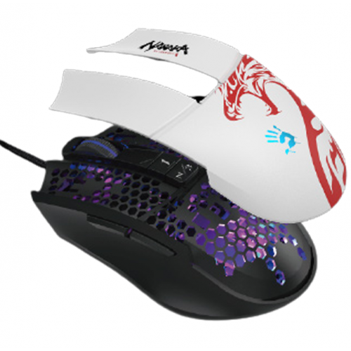 Mouse Optic A4tech L65 Max Naraka, USB, White-Black