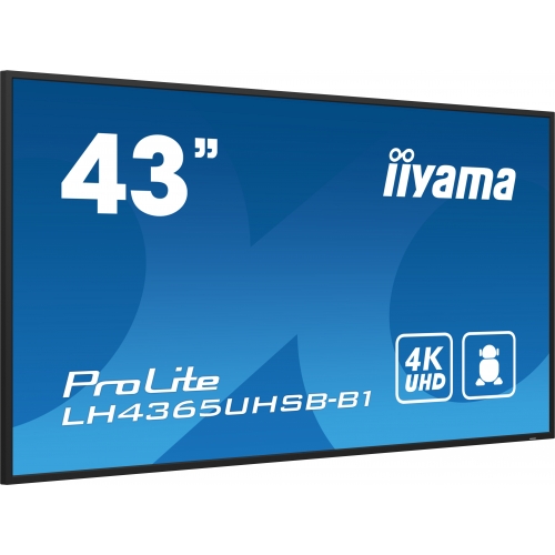 Business Display Iiyama Seria ProLite LH4365UHSB-B1, 43inch, 3840x2160pixeli, Black