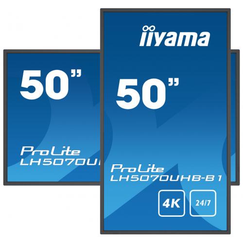 Business Display Iiyama Seria ProLite LH5070UHB-B1, 50inch, 3840x2160pixeli, Black