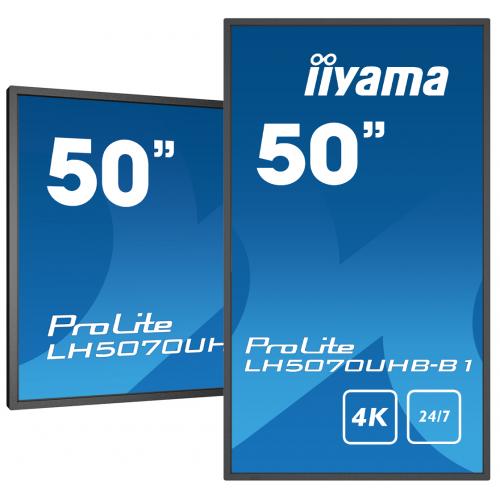 Business Display Iiyama Seria ProLite LH5070UHB-B1, 50inch, 3840x2160pixeli, Black