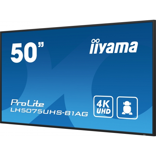 Business Display Iiyama Seria ProLite LH5075UHS-B1AG, 50inch, 3840x2160pixeli, Black