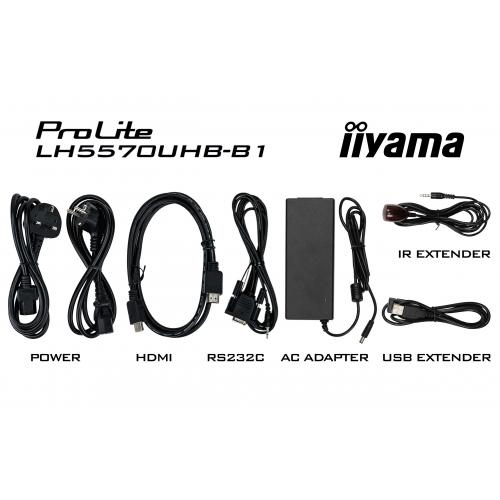 Business Display Iiyama Seria ProLite LH570UHB-B1, 55inch, 3840x2160pixeli, Black