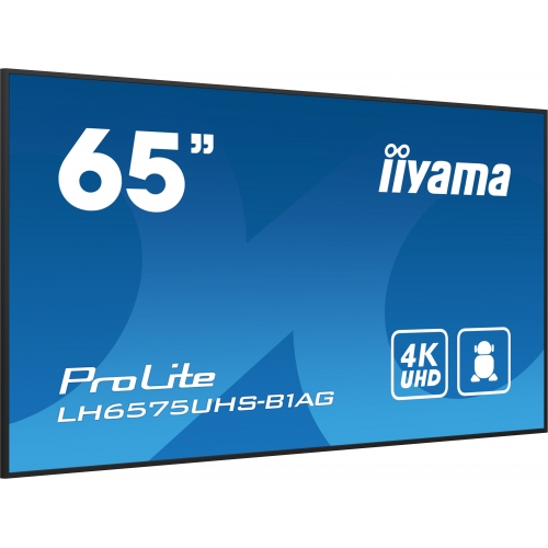 Business Display Iiyama Seria ProLite LH6575UHS-B1AG, 65inch, 3840x2160pixeli, Black