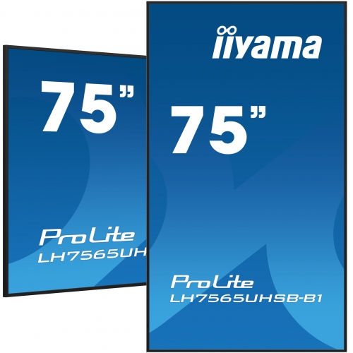 Business Display Iiyama Seria ProLite LH7565UHSB-B1, 75inch, 3840x2160pixeli, Black