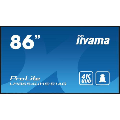 Business Display Iiyama Seria ProLite LH8654UHS-B1AG, 86inch, 3840x2160pixeli, Black