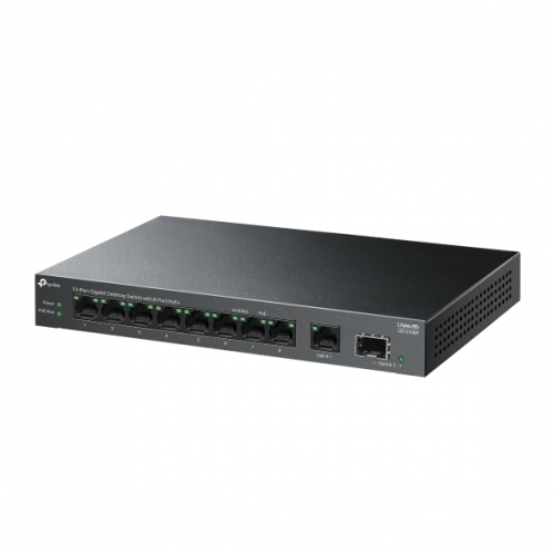 Switch TP-Link LS1210GP, 8 porturi, PoE+