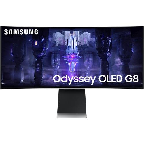 Monitor QD-OLED Curbat Samsung Odyssey G8 LS34BG850SU, 34inch, 3440x1440, 0.1ms GTG, Black-White