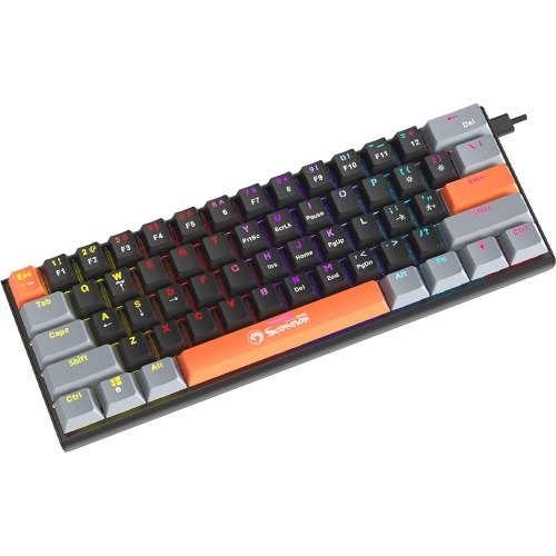 Tastatura Marvo KG903, RGB LED, USB, Gray-Orange