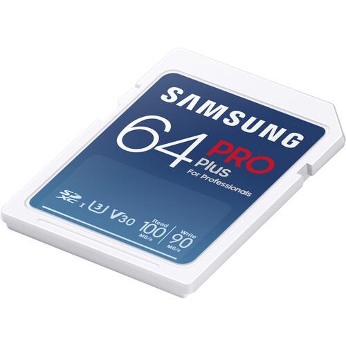 Memory Card SDXC Samsung PRO Plus 64GB, Class 10, UHS-I U3, V30