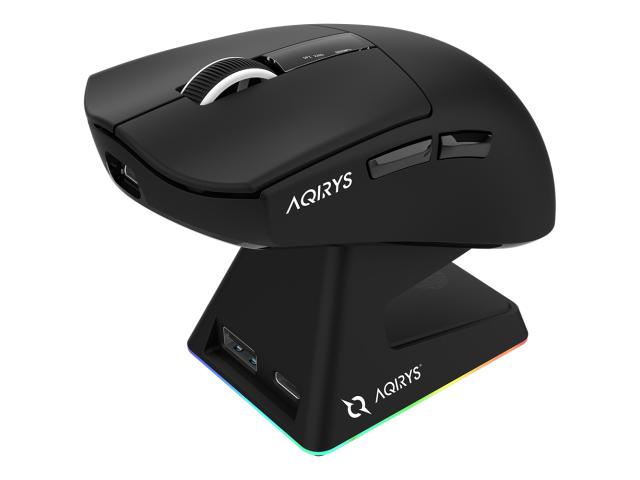 Mouse Optic AQIRYS Zephyr, USB/USB Wireless/Bluetooth, Black