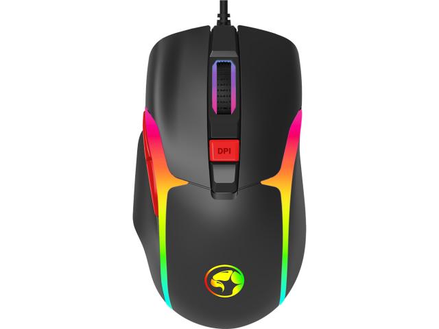 Mouse Optic Marvo M360, RGB LED, USB, Black