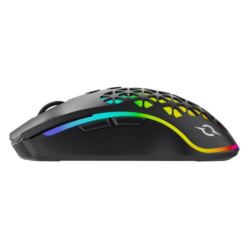 Mouse Optic AQIRYS Polaris RGB, USB Wireless, Black