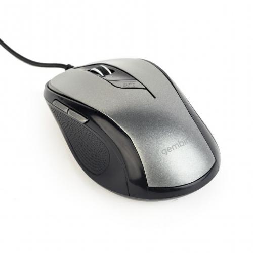 Mouse Optic Gembird MUS-6B-01-BG, USB, Black-Grey