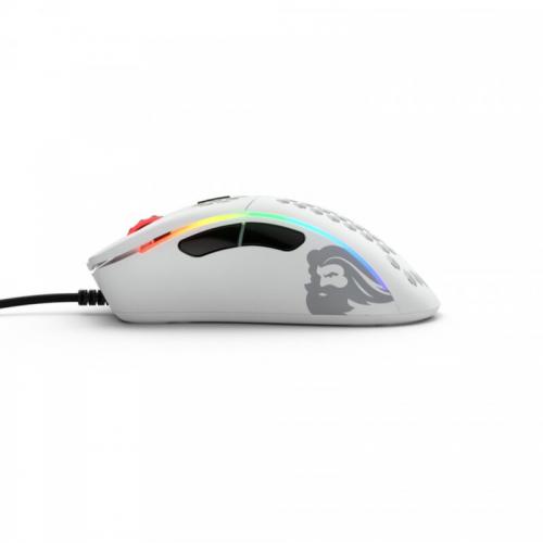 Mouse Optic Glorious PC Gaming Race Glorious Model D Minus, USB, Matte White