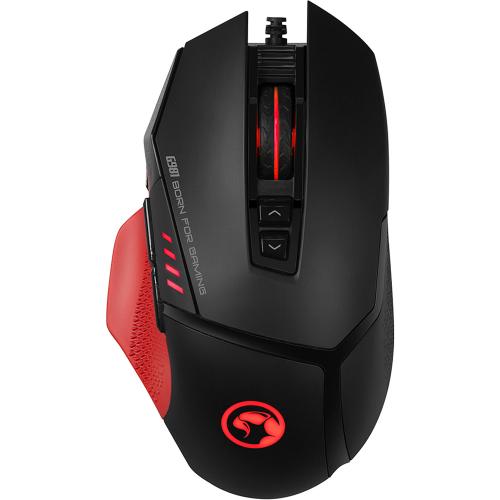 Mouse Optic Marvo G981, RGB LED, USB, Black-Red 