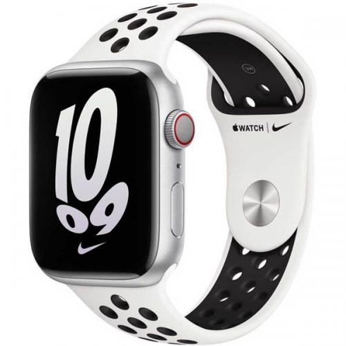 Curea SmartWatch Apple Nike Sport Band, 45mm, White-Black