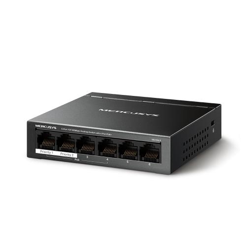 Switch TP-Link Mercurys MS106LP, 6 porturi, PoE+