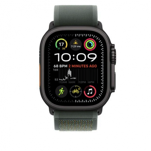 Curea SmartWatch Apple MYQ33ZM/A, 49mm, Green Trail Loop/Black Titanium Finish, S-M