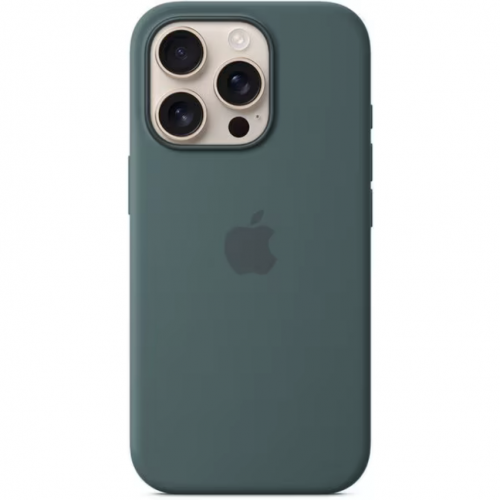 Protectie pentru spate Apple Silicone cu MagSafe pentru iPhone 16 Pro, Lake Green