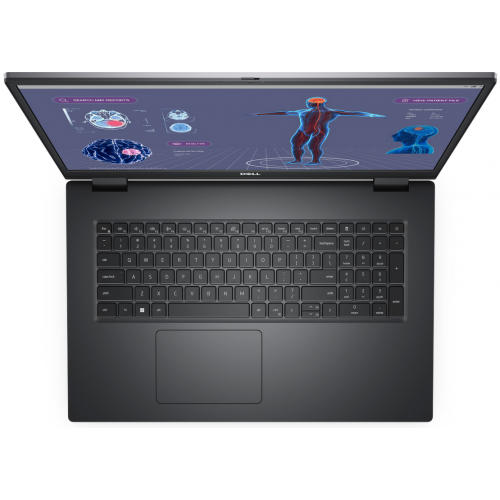 Laptop Dell Precision 7780, Intel Core i7-13850HX, 17.3inch, RAM 16GB, SSD 512GB, nVidia RTX 2000 8GB, Windows 11 Pro, Titan Grey