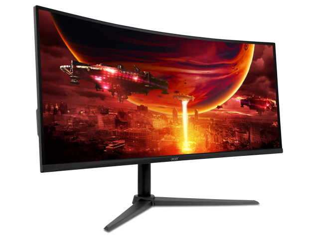 Monitor LED Curbat Acer Nitro XZ340CUH, 34inch, 3440x1440, 1ms, Black-Red