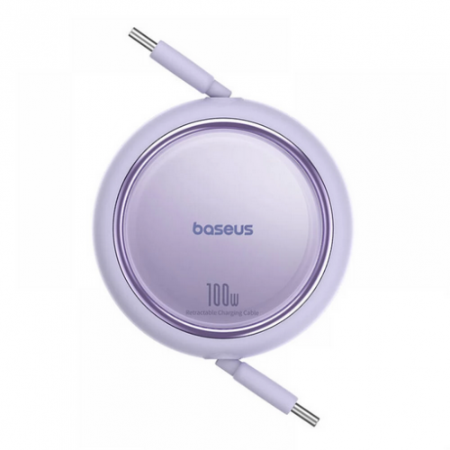 Cablu de date Baseus Free2Pull Mini, USB-C male - USB-C male, 1m, Purple