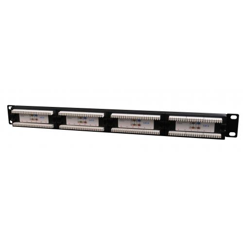 Patch panel Gembird NPP-C624CM-001, 19inch, 1U, 24 porturi, Cat6, UTP, Black