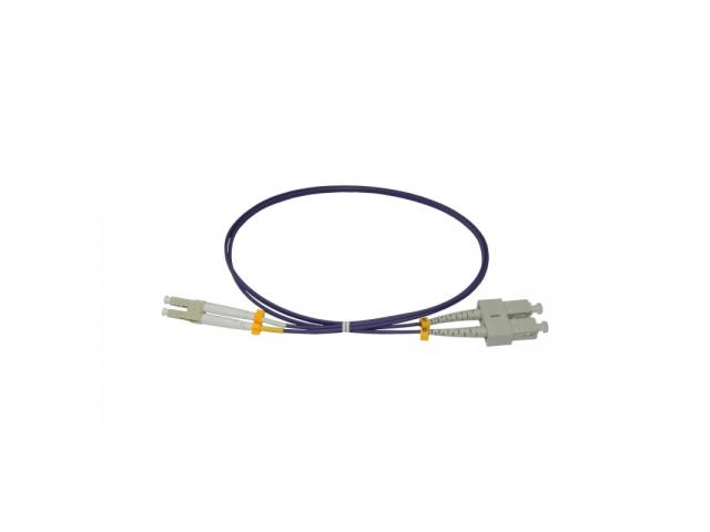 Patchcord FO SC/PC-LC/PC, MM OM4 50/125, manta LSZH 3.0mm, duplex 2m - Emtex