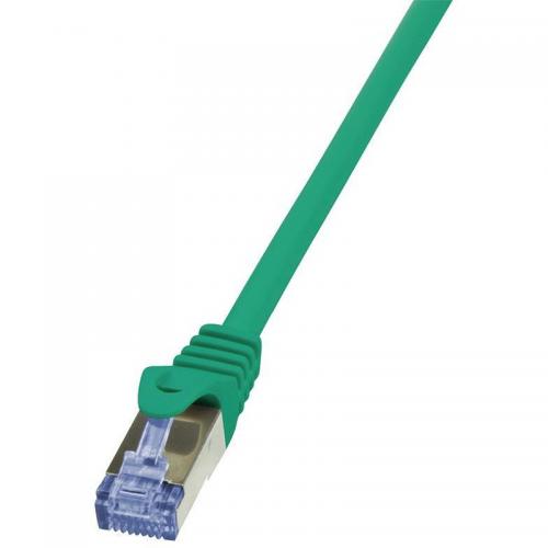 Patchcord Logilink, Cat6A, S/FTP, 0.50m, Green