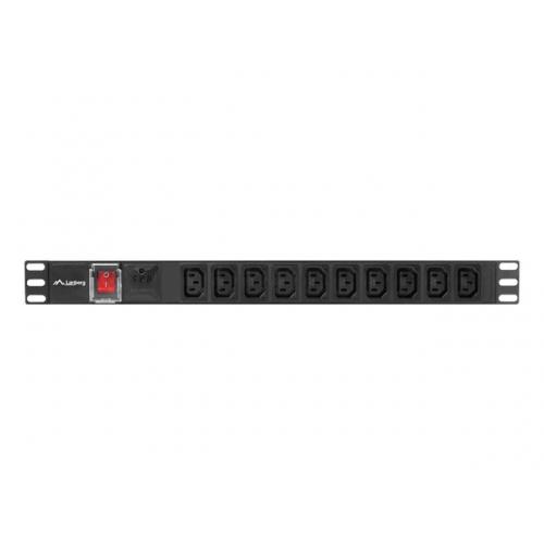 PDU Lanberg PDU-07E-0200-BK, 10x C13, Black