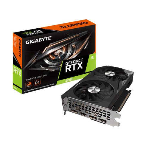 Placa video Gigabyte nVidia GeForce RTX 3060 WindForce OC 12GB, GDDR6, 192bit