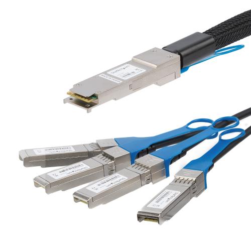 Patch Cord Startech QSFP4SFPPC2M, QSFP+ - 4x SFP+, Black