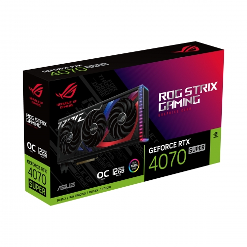 Placa video ASUS nVidia GeForce RTX 4070 SUPER ROG STRIX GAMING OC 12GB, GDDR6X, 192bit