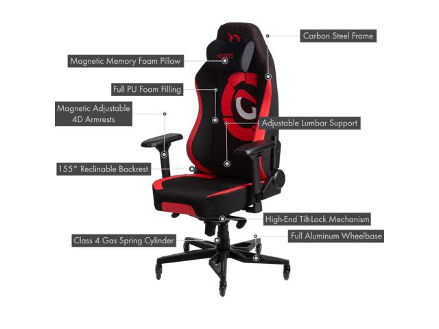 Scaun gaming AQIRYS Atlas Colo Squad, Black-Red