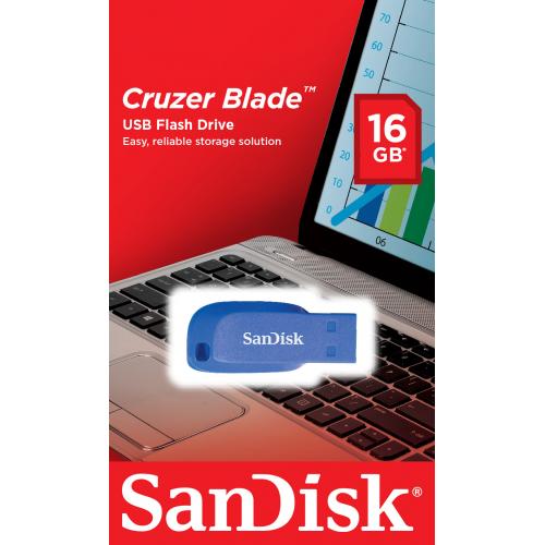 Stick memorie SanDisk by WD Cruzer Blade 16GB, USB 2.0, Blue