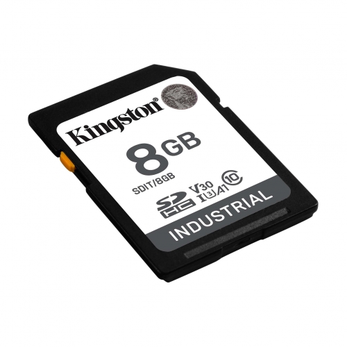 Memory Card SDHC KINGSTON Industrial 8GB, Class 10, UHS-I U3, V30, A1