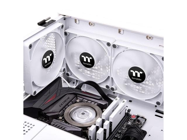 Kit Ventilatoare Thermaltake CT120 White, 120mm, 2 bucati 