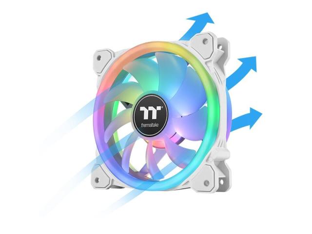 Kit Ventilatoare Thermaltake Swafan 12 White ARGB, 120mm, 3 bucati